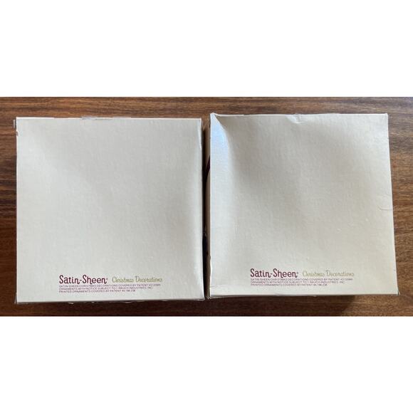 Set of 6 Vintage Pyramid Satin Bell Hanging Ornaments 4 Red 2 Yellow Boxed - Picture 6 of 6